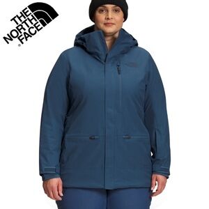 NWT The North Face Women's Plus Gatekeeper Jacket Hooded Parka Shade Blue Zipped